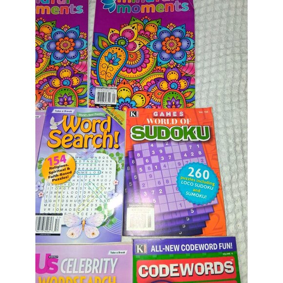 Assorted Puzzle Books & Adult Coloring Set - Picture 4 of 7